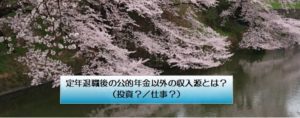 定年退職後の公的年金以外の収入源とは？（投資・仕事？）